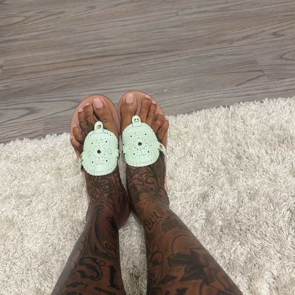 Jack Rogers Green Sandals Size 10 - Picture 11 of 11